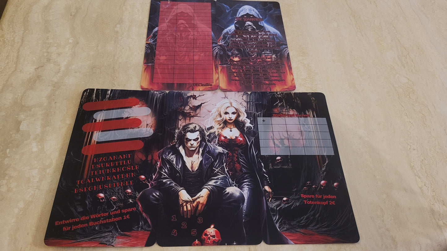 The Darkness Klappkarte, Challenges und Trennblatt