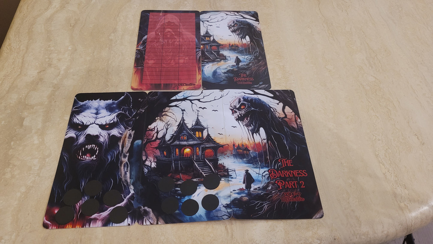 The Darkness Klappkarte, Challenges und Trennblatt