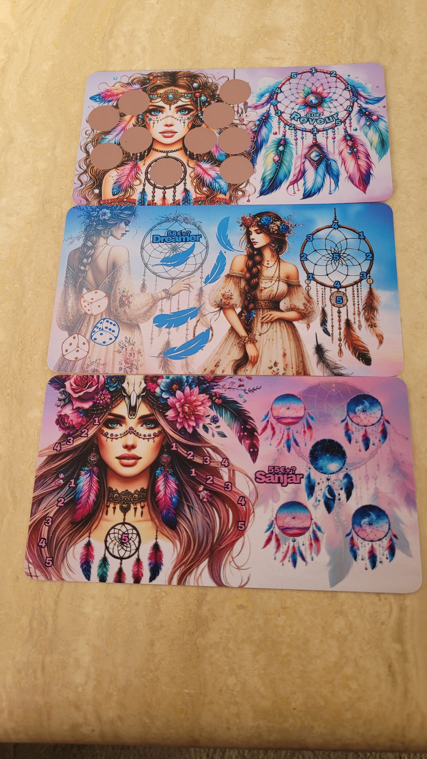Dreamcatcher Klappkarte, Challenges und Trennblatt