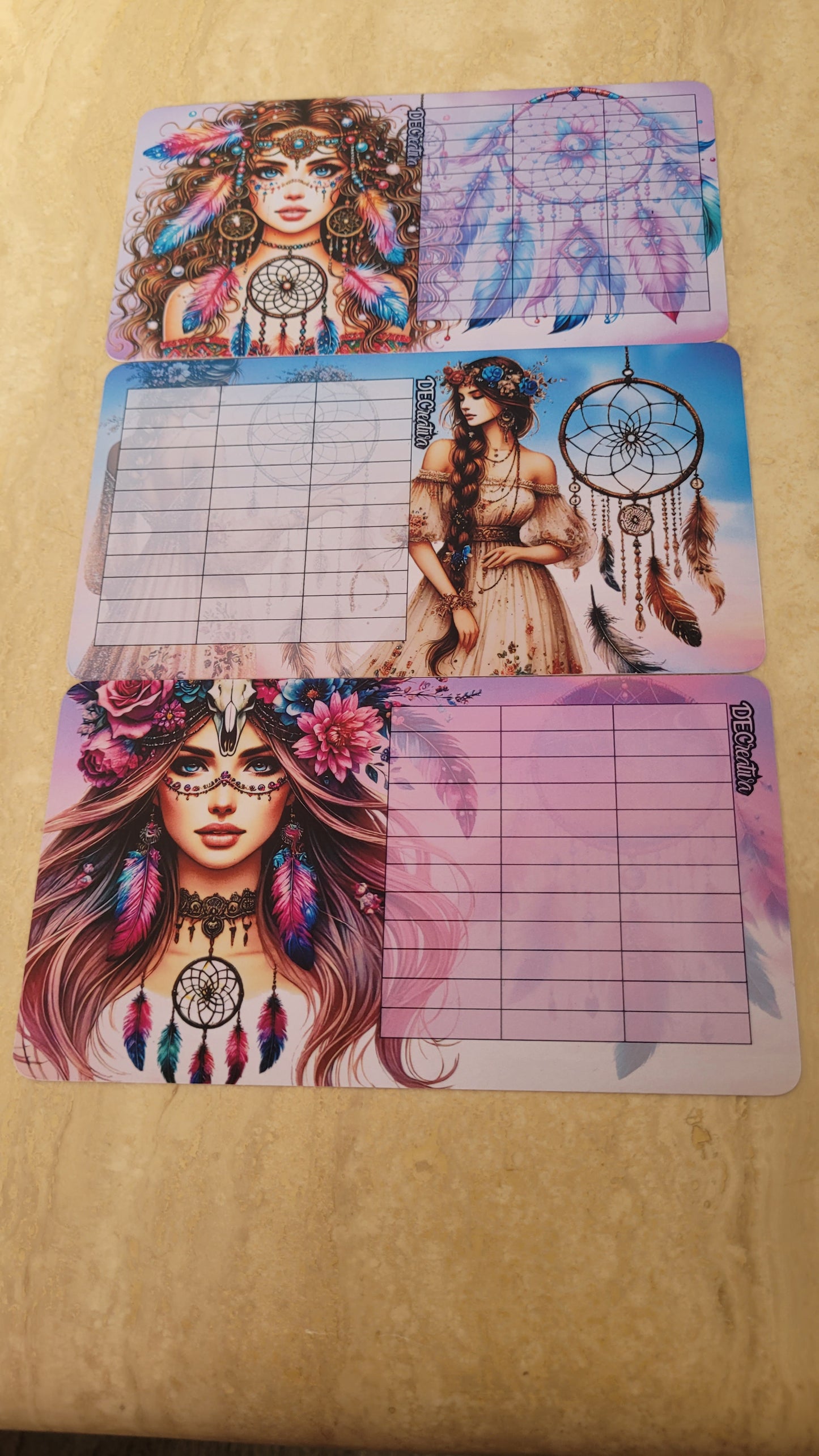 Dreamcatcher Klappkarte, Challenges und Trennblatt