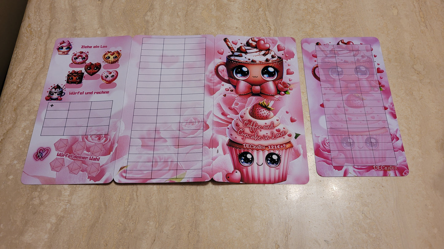 Coffe and Cupcake in Love Klappkarte