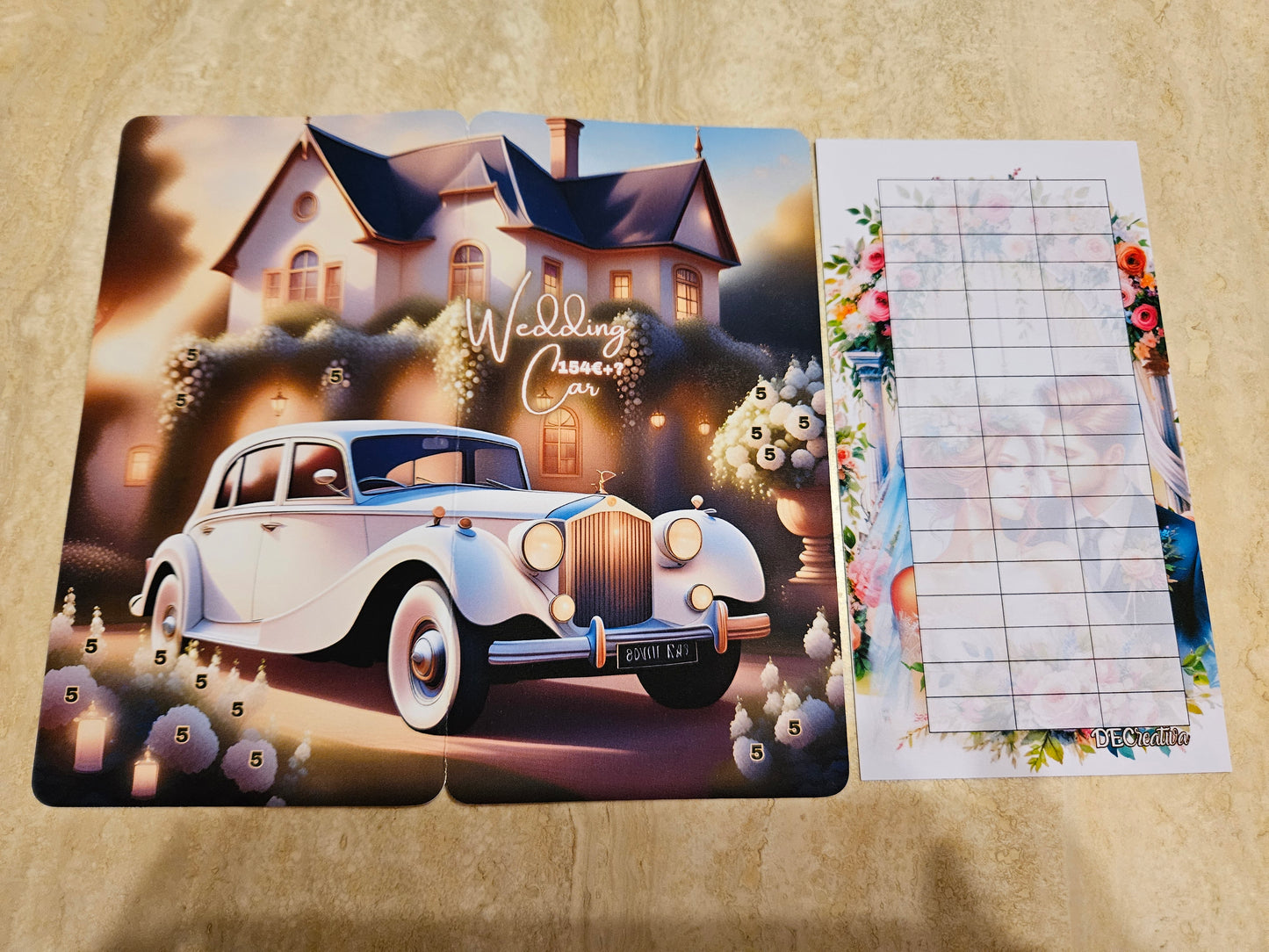 Hochzeit Bingo Klappkarten Set