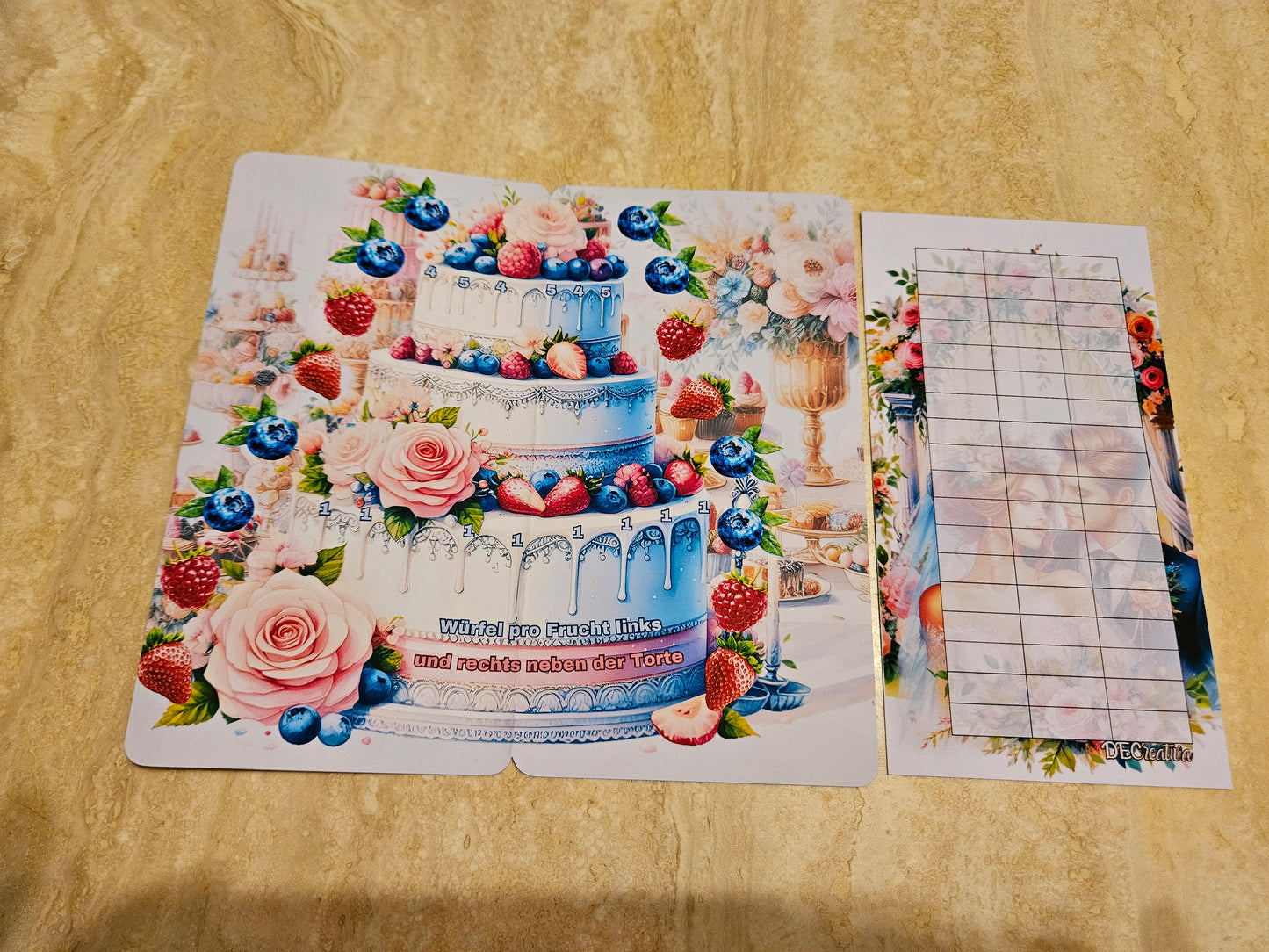 Hochzeit Bingo Klappkarten Set