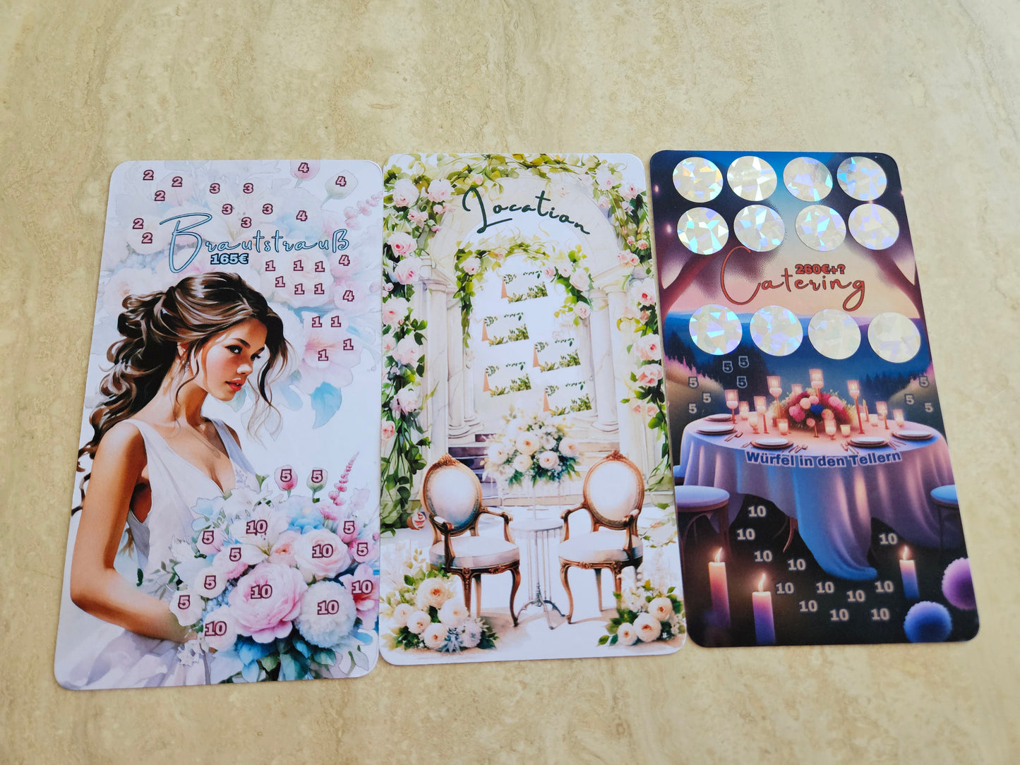 Hochzeit Bingo Klappkarten Set
