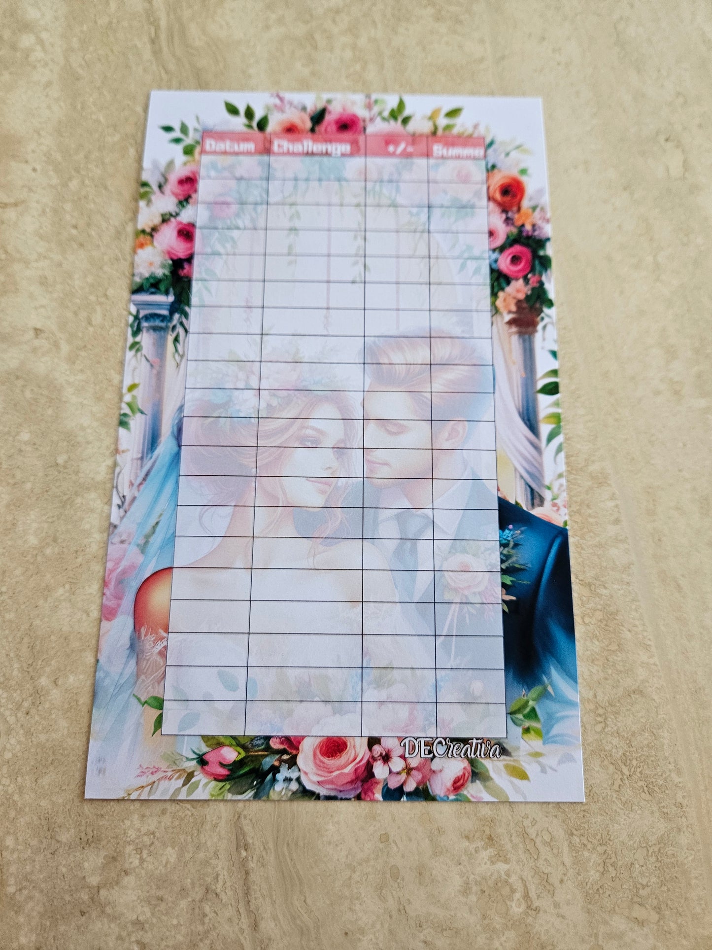 Hochzeit Bingo Klappkarten Set