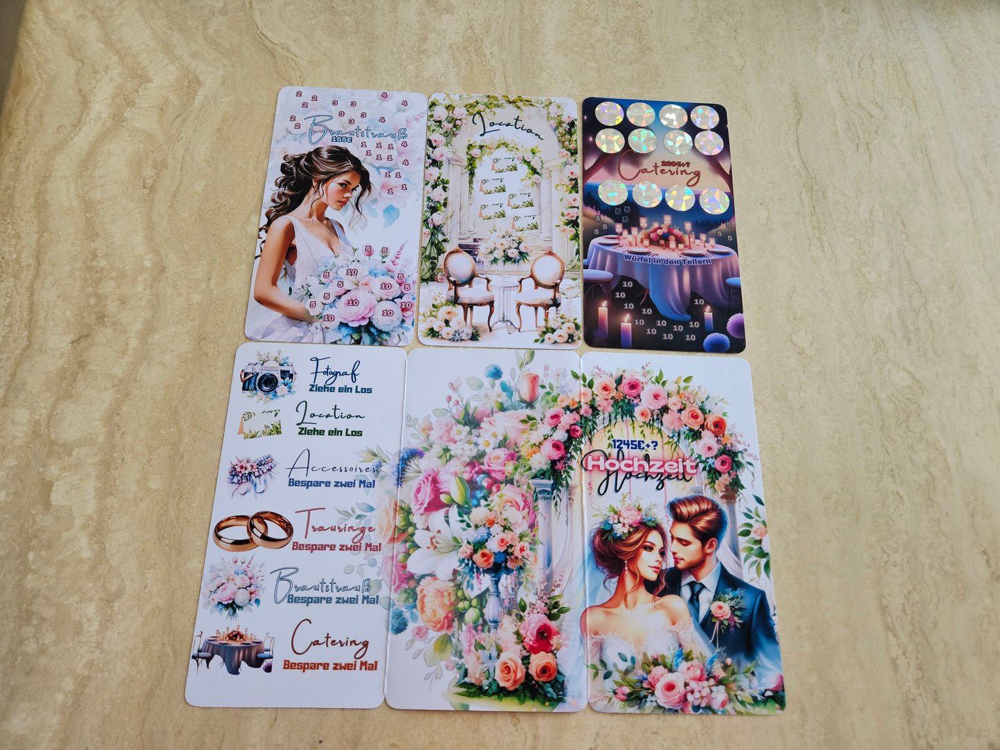 Hochzeit Bingo Klappkarten Set