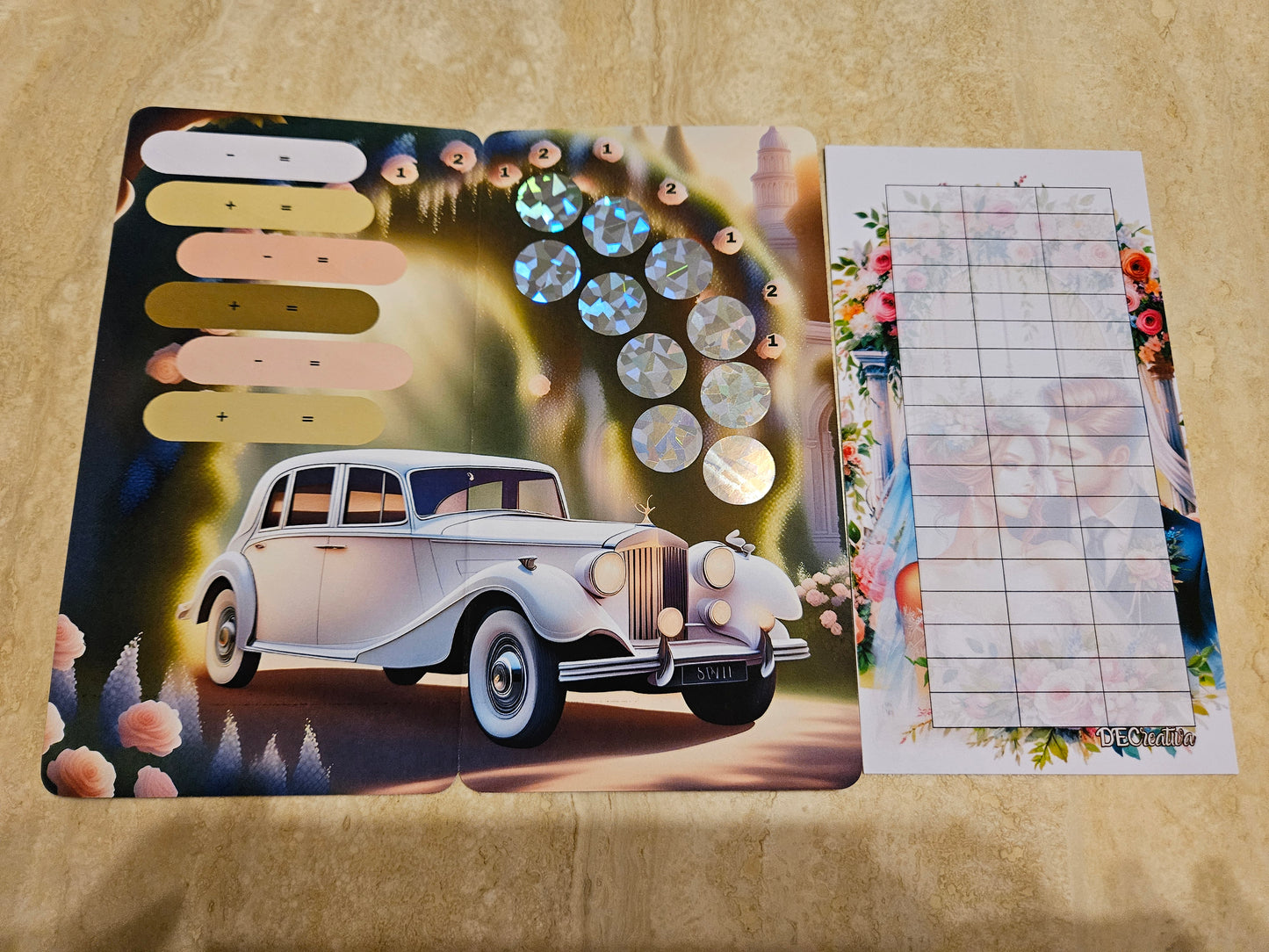 Hochzeit Bingo Klappkarten Set