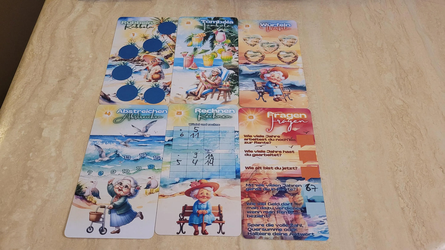 Sparspiel, Sparen für die Rente Oma
