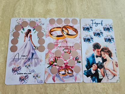 Hochzeit Bingo Klappkarten Set
