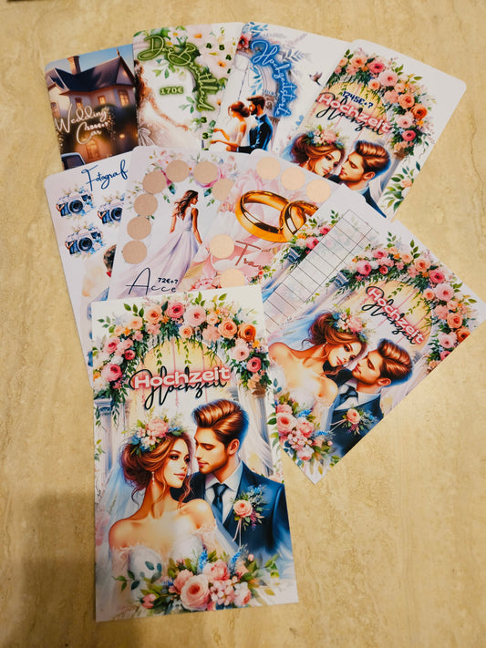 Hochzeit Bingo Klappkarten Set